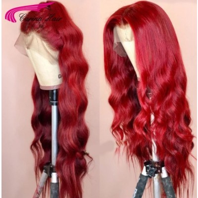 Carina Brand Winter Popular Red Color Lace Wigs For Lucky Girl