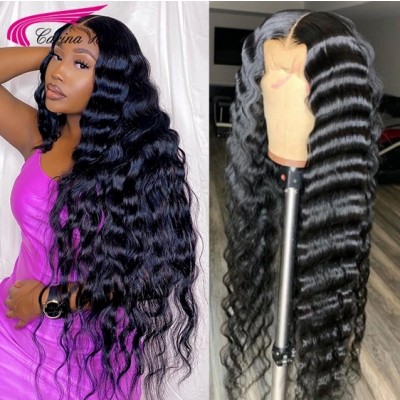 Carina Deep Wave 180% Human Hair 13X4 Lace Front Wigs Hot Sale Online