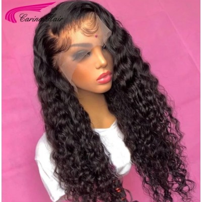Carina Promotion Curly 13x4 Lace Front Wigs 150% Density Pre Plucked Hairline with Baby Hair 