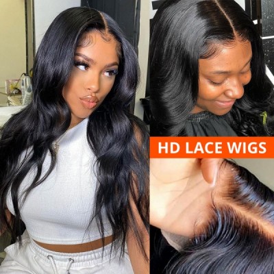 Carina Undetectable HD Lace Body Wave Real Human Hair Wigs 13x6 HD Lace Frontal Wigs 180%