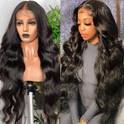 Carina 13x4 HD Lace Front Human Hair Wig Real HD Lace Pre Plucked Body Wave 180%