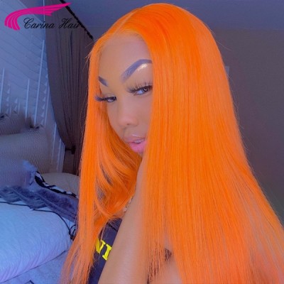Carina Customized Color Straight Lace Front Wig Pre-Plucked Hairline with Baby Hair Glueless Wigs