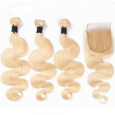 Carina Pure 613 Wefts 3 Bundles with 4x4 Closure