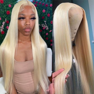 Carina 613 Blonde Straight 13X4 Lace Front Wigs Brazilian Human Hair Wigs 