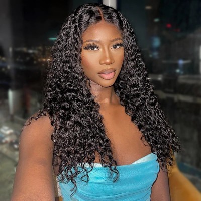 Carina 4x4 HD Closure Lace Wig Gorgeous Deep Wave Full Hair Middle Part 