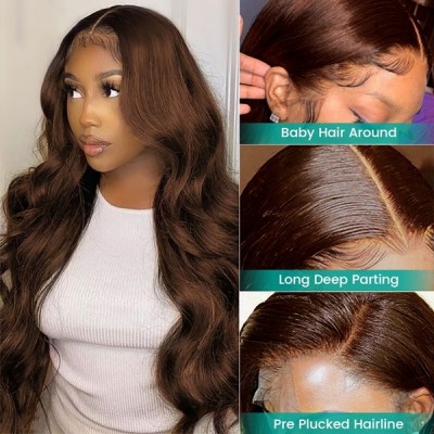  Carina Brown 5x5 HD Closure Wave For Black Girls 150% Density Custom Wigs