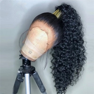 Carina Curly Wig Remy Human Hair 360 Lace Wigs Pre Plucked Hairline with Baby Hair 180%