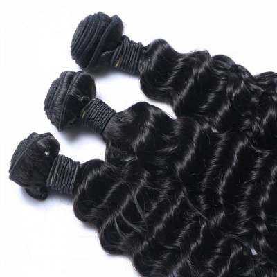 Carina Deep 10A Wave Brazilian Hair Weave 3 Bundles Real Human Hair Extensions