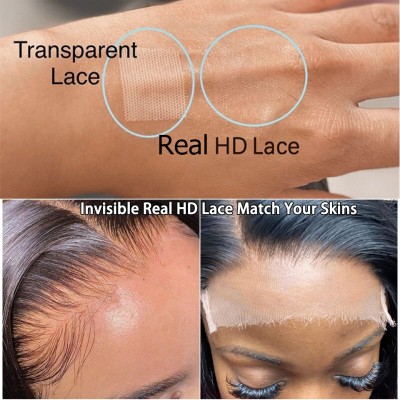 Carina Glueless HD Lace Wigs Brazilian Curly Human Hair Lace Closure Wigs 180% Density