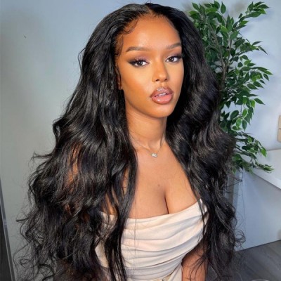 Carina 13x6 Transparent Body Wave Lace Wig 180% Density With Baby Hair 