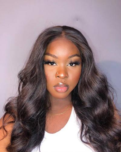 5x5 Lace Closure Customize Wigs Red/Black Wave Human Hair with Baby ...